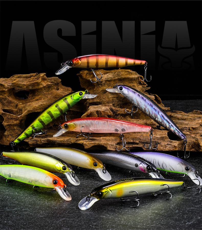 Green Ball 111mm, 15g Long-Cast Sinking Minnow: Rattling Hard Bait for Bass, Pike, Perch - Free Shipping