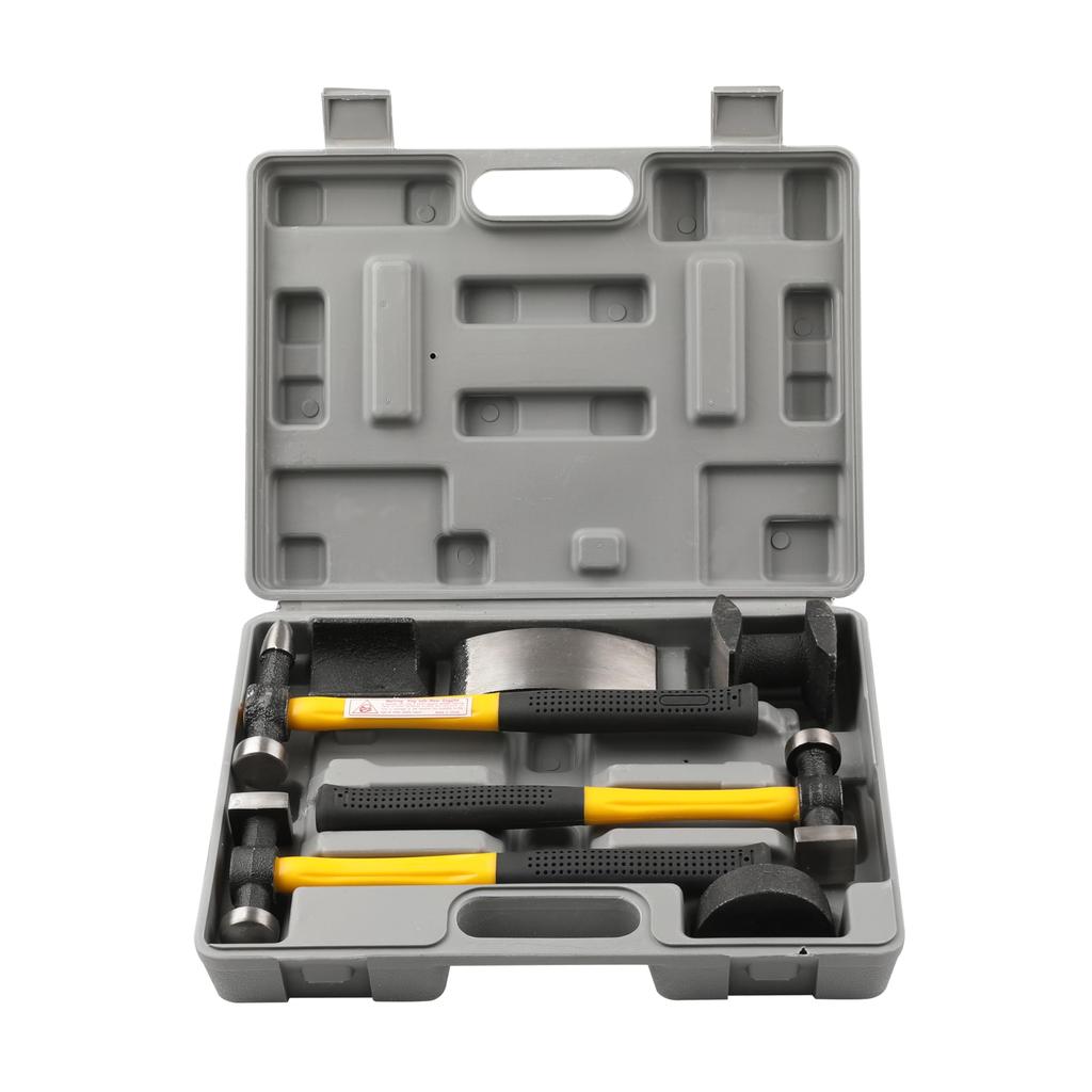 STEELMIGHT Sheet Metal Hammer Sheet Metal Hammer Automotive Repair Metalworking Comes with Special 7pcs Set, Dolly, 7-piece Set, Maintenance, Tools,