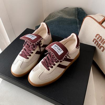 Inner Height-increasing Version Forrest Gump Women's Autumn New Versatile Dopamine Red Retro Sports and Leisure Board Shoes