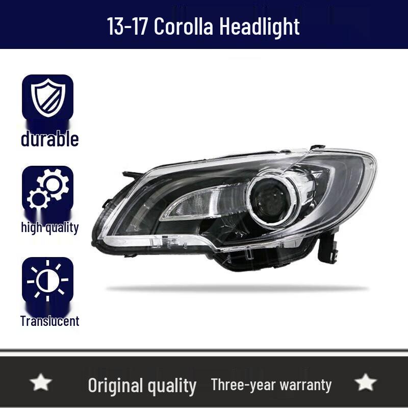 Toyota Corolla Headlight Lampshade Housing for Ages 3-15 - High/Low Beam Front Lighting