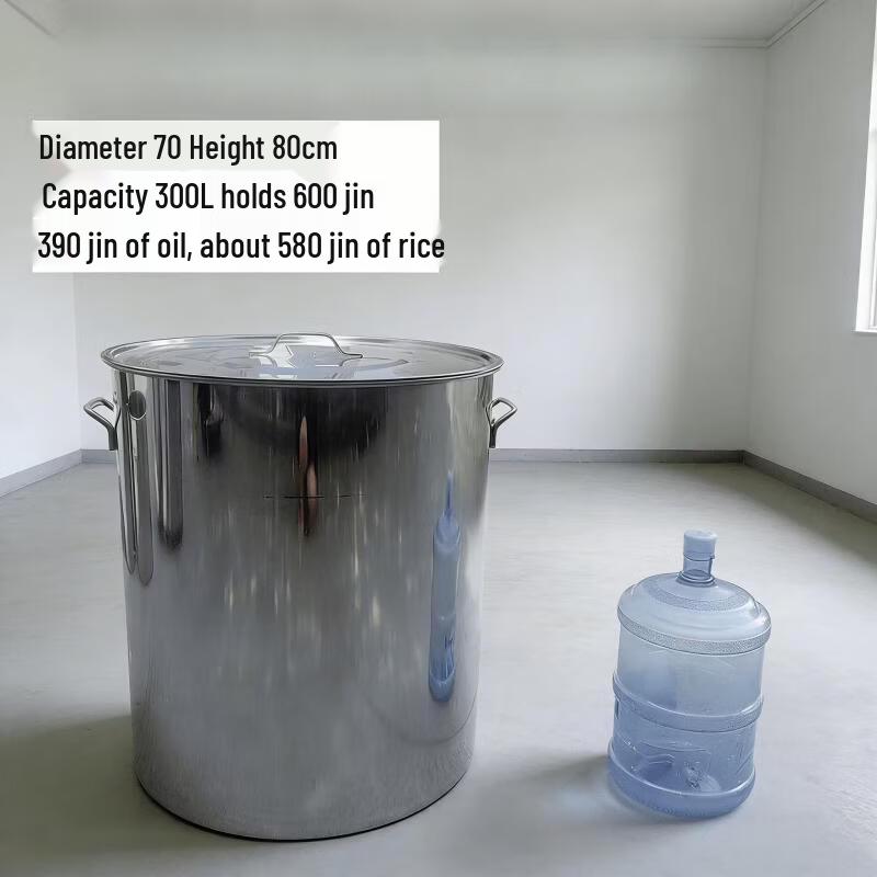 Commercial Stainless Steel Round Bucket with Lid