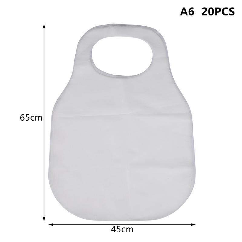 Jednorázové nepromokavé zástěry balení, 10/20 ks Vodotěsné netkané bryndáčky pro dospělé na vaření a úklid