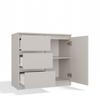 Cómoda 1D3S Armario 1 Puerta 3 Cajones Para Sala de Estar Dormitorio Cachemira Beige