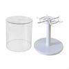 Rotating Figure Display Case Organizer Portable Stand Showcase for Keychain Dolls Bedside