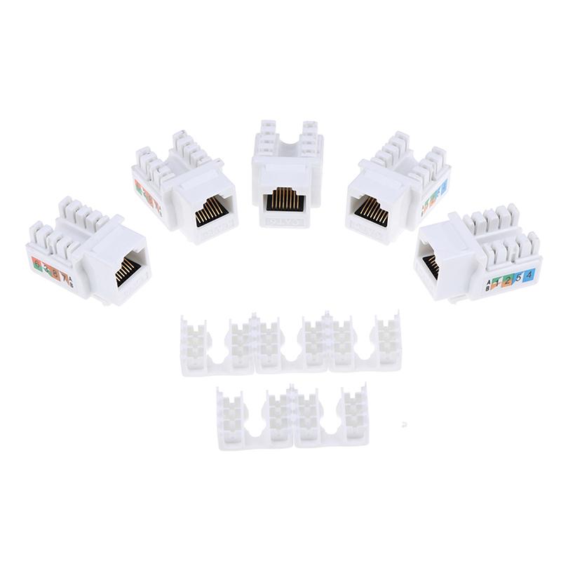 5ks Cat6 Rj45 110 Punch Down Keystone Počítačový modul Síťový Ethernet Jack