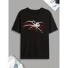 European Size Spider Web Print Tee Shirt, Tee For Men, Casual Short Sleeve T-shirt For Summer Spring Fall, Tops As Gifts
