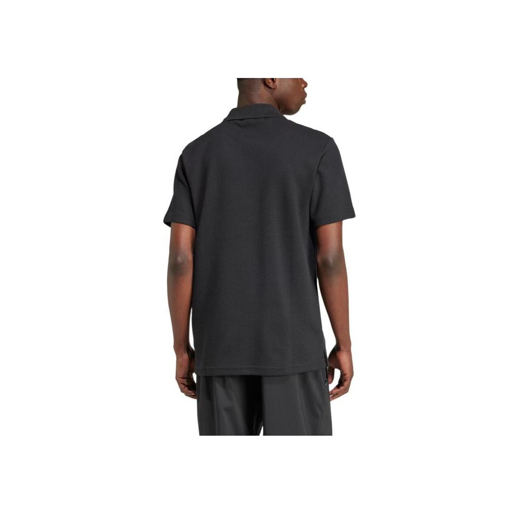 adidas Oryginalne Essential Trefoil Essentials Waflowa Koszulka Polo Męska Koszulki Polo Czarna IW5803