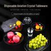 ZISIZ Disposable Crystal Plastic Plates