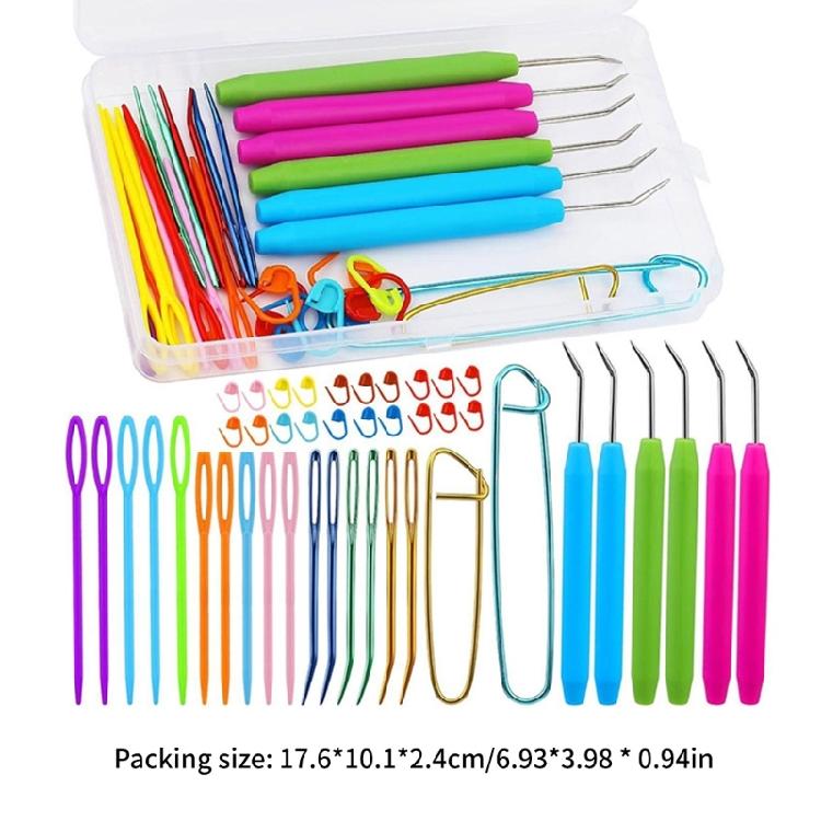 Large Eye Needle Embroidery Bent Needle Crochet Hooks and Knitting Mark