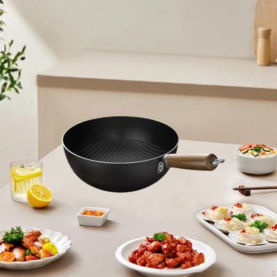 Iron Stir Fry Pan for Cooking, Chinese Wok Induction Electric Gas