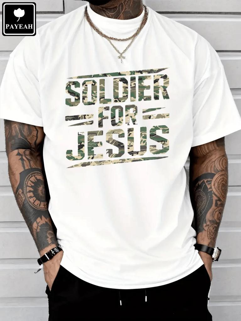 Plus Size, Soldiers Fighting for Jesus, Summer Christian T-shirts, Plus Size Summer Clothing, Plus Size Summer Tops, Plu