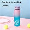 1000ML Large Capacity Sports Bottle, Outdoor Travel Gym Jugs Water Bottle with Straw for Sport, Gym, Running, School