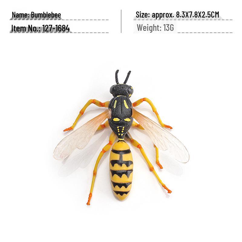 Wild Insect Model Toys: Poisonous Spider, Caterpillar, Butterfly, Mantis, Grasshopper, Dragonfly, Wasp Ornaments