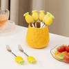 Pineapple Carrot Ceramic Fruit Forks Set Creative Ins Style Ceramic Fruit Forks Receipt Jar Home Decoration Household