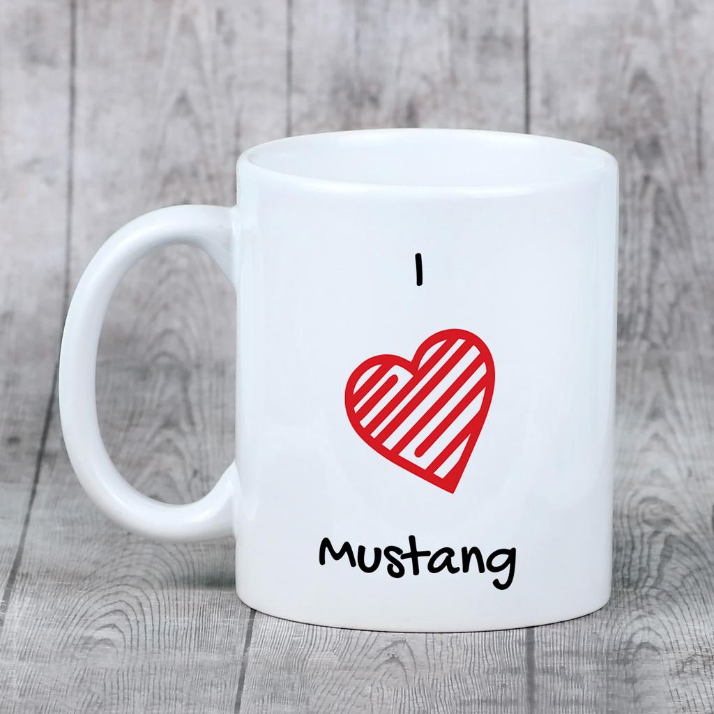 Mustang - cup with a horse, cute cup with graphics, a gift with your photo from the Art-Dog brand