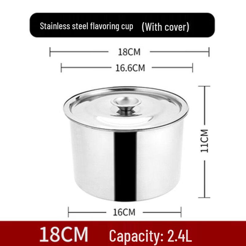 Stainless Steel Commercial Round Bucket with Lid