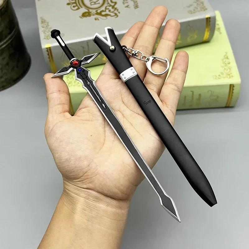 24cm Sword Art Online Anime Replik Dunkles Abwehrschwert Metall WaffenModell Kirito 1:6 Actionfigur Zubehör Dekoration Spielzeug Junge