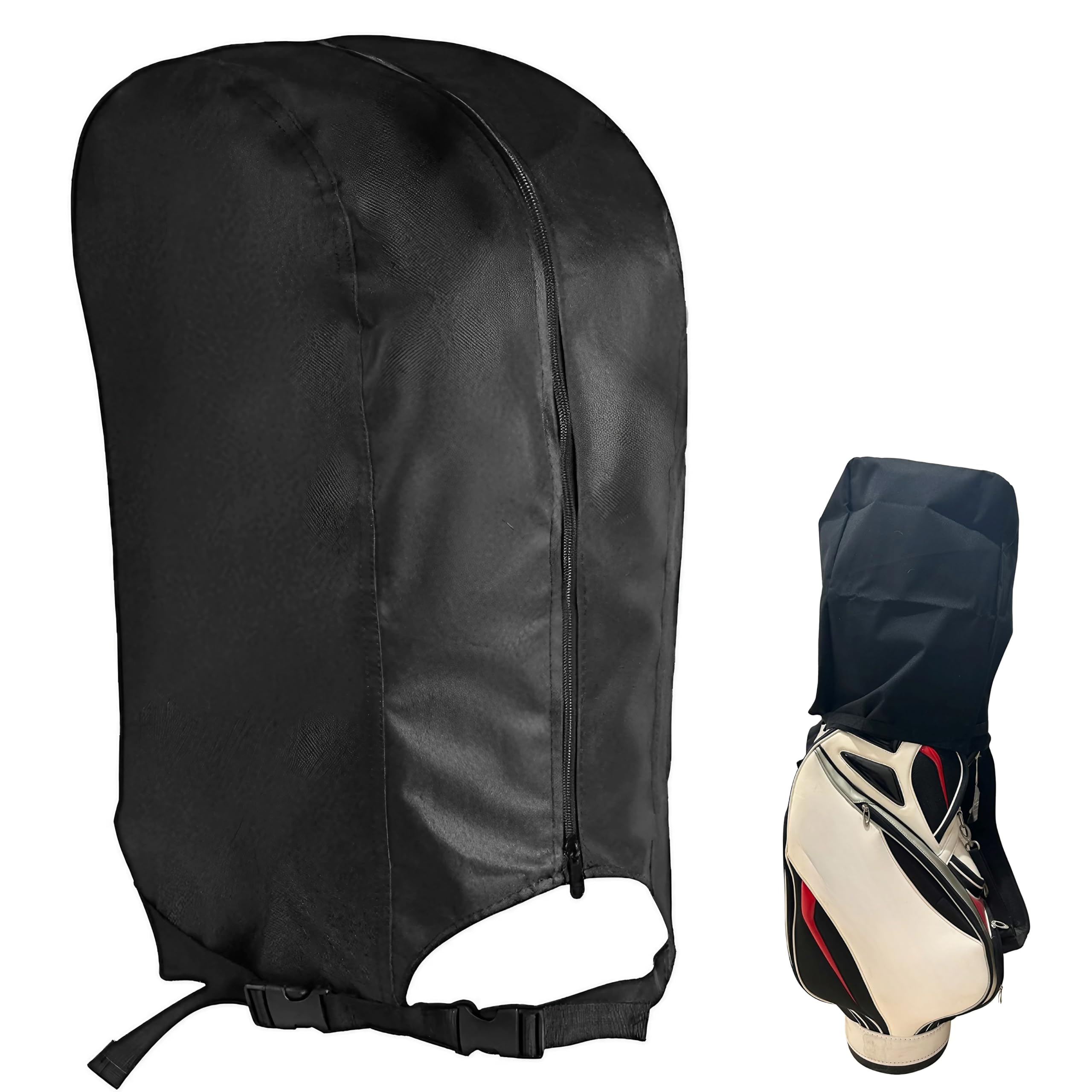 

East Leaf Golf Bag Hood Cover, Waterproof, Foldable, Black, Fits 8.5-9.5 Inch Golf Bags