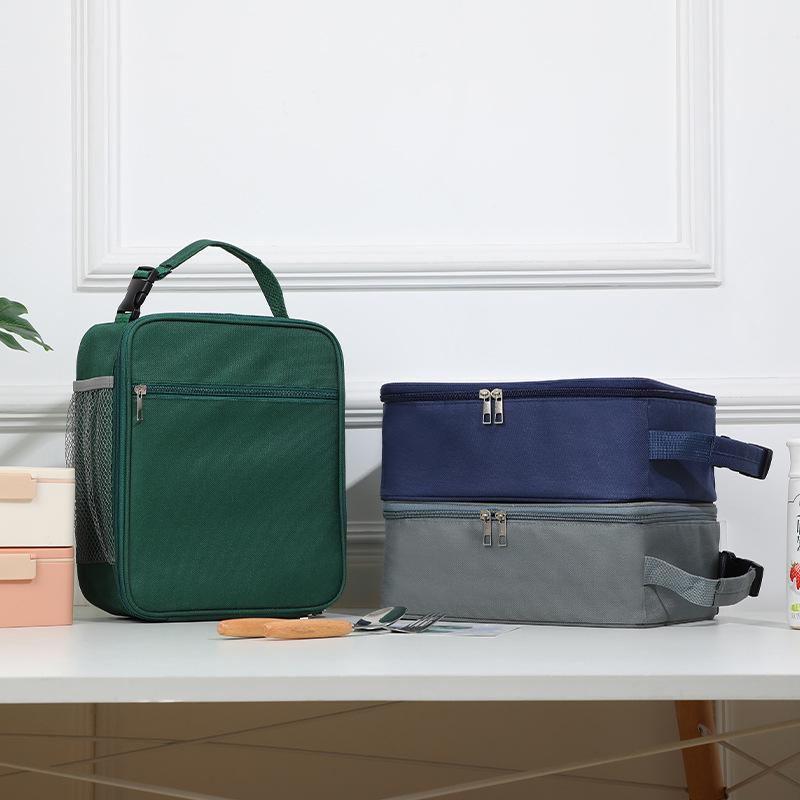 Portable Insulated Lunch Bag: Durable Oxford Cloth with Thick Aluminum Foil for Fresh-Keeping