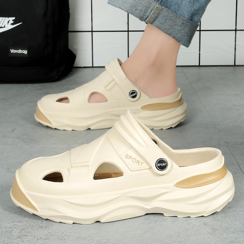 Summer New Hole Shoes Trendy Versatile Bag Head Wear Fashion Sandals Travel Seaside Thailand Beach Cool Slippers