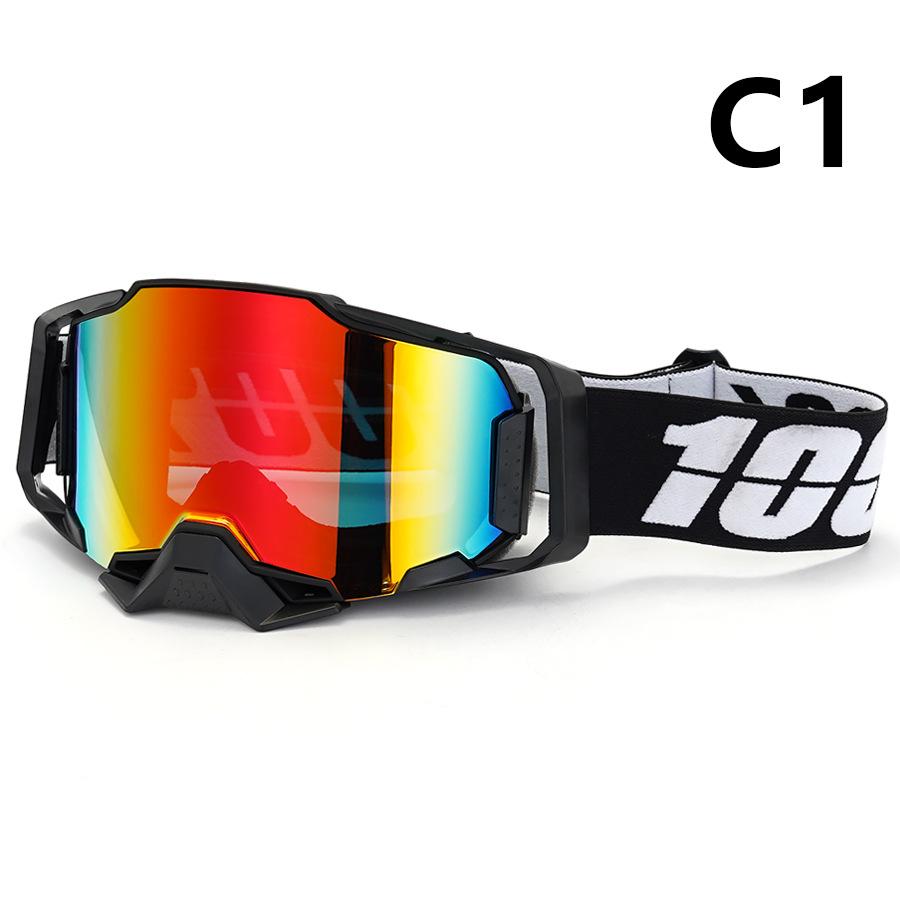 

Motorcycle goggles for wind and sand protection, 100% windproof for riding100100% New Model Motorcycle Helmet with Goggles Black frame, white strap