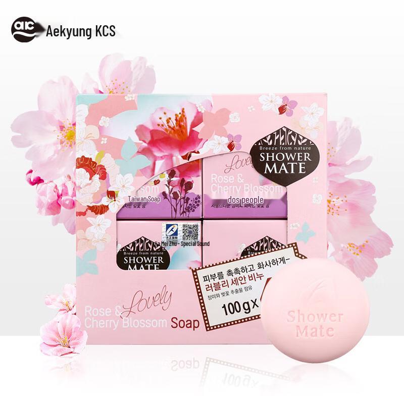 

Aekyung Rose Cherry Blossom Scented Soap (4-Pack)
