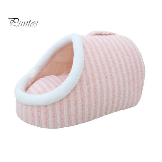 

Cosy Hideaway Pet Bed М який плюшевий теплий собачий лежак Печера з чохлом Нековзка тапочка для домашніх тварин для собак і кішок в межах 1 кг S рожевий