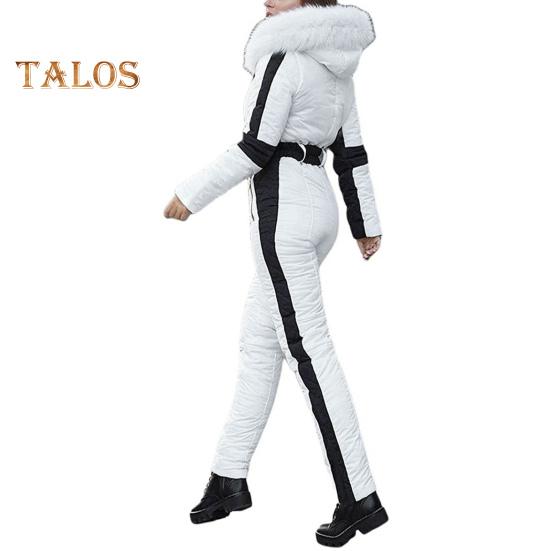 Dámské Zimní Outdoorová kombinéza Odnímatelná kapuce Parka Polstrovaná Větruodolná Udržujte v teple Voděodolná Snowboardová Lyžařská Souprava Zapínání na zip Venkovní sportovní oblečení