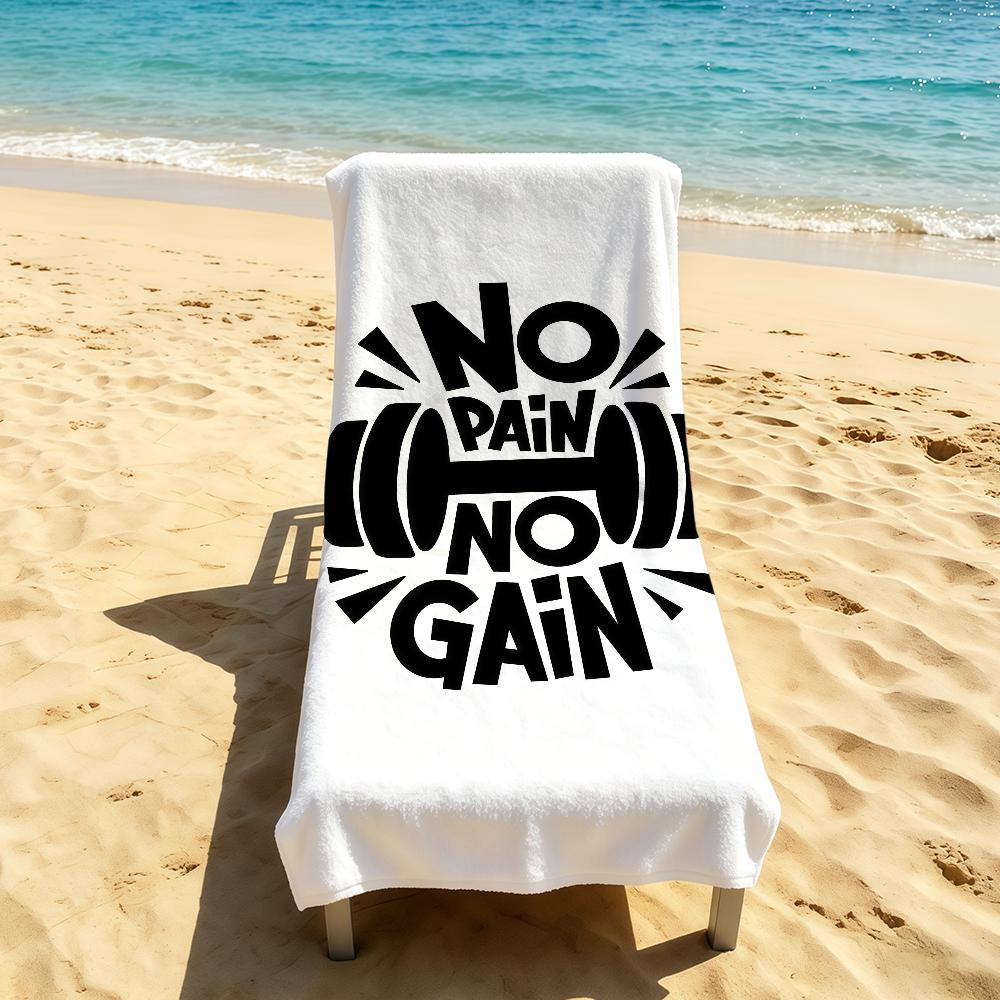 No Pain No Gain GYM Handtuch Für Camping im Freien Strandhandtuch Super Saugfähig Schnelltrocknend Sommerhandtuch
