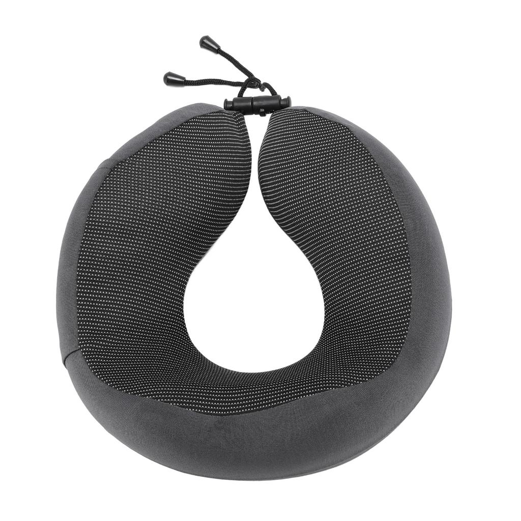 Travel Neck Pillow Airplane Long Flight Plane Memory Foam Adjustable U Shaped Napping Support Dark