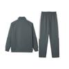 Adidas Warm Breathable Windproof Stand Collar Striped Simple Zip Long Sleeve Elastic Waist Long Pants Casual Sports Suit Men suit KG8952