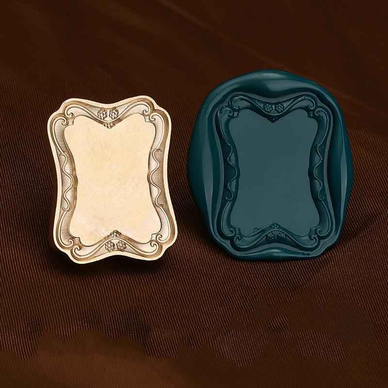 Matte Photo Frame Stamp Sealing Wax Stamp Head Fire Paint Lacquer Copper Seal Wax Stamp Heads Envelope Wedding Party Invitation