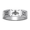 Doppel-G-Serie Biene Graviert Doppel-G-Logo 925er Silberring Unisex-Ring 728389J84000728
