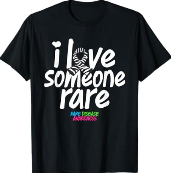I Love Someone Rare Zabra Ribbon Rare Disease Awareness T-Shirt XXXXL