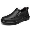 High-End Autumn/Winter 2021 Men's Slip-On Thick-Soled Genuine Leather Business Shoes
