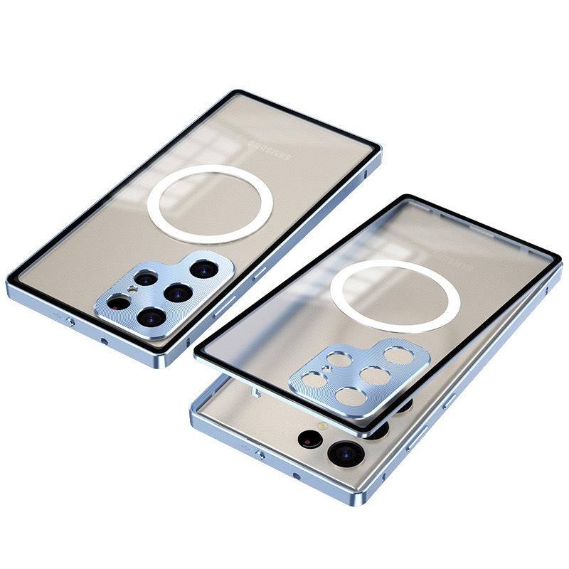 

Suitable for Samsung S25ULTRA Buckle Mobile Phone Case S24PLUS Metal Single Sided Magnetic Eye Protection Cover S23