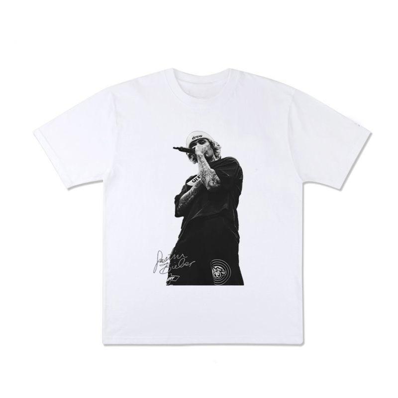 Heavyweight American Retro Justice New Album T-Shirt Short Sleeve Printed Clothing for Men and Women Cotton