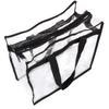 1/2pcs PVC Makeup Storage Bag Portable Large Capacity Waterproof Clear Tote Shoulder Bag with Zipper for Travel Washing Shopping