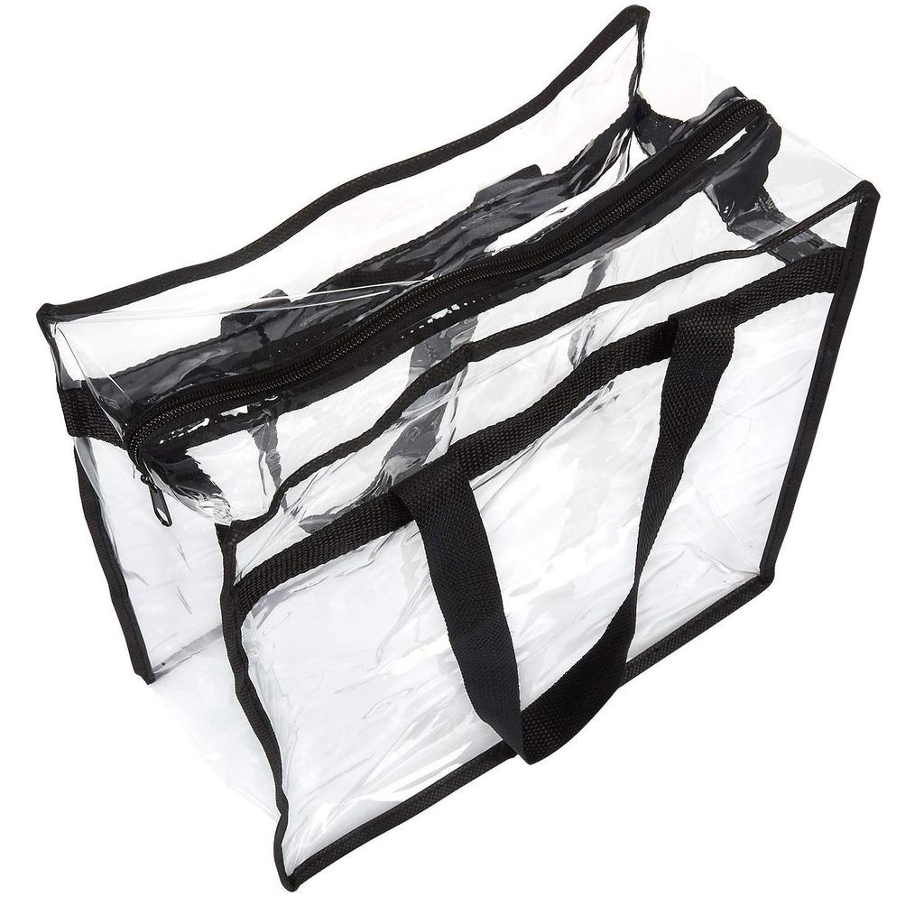 1/2pcs PVC Makeup Storage Bag Portable Large Capacity Waterproof Clear Tote Shoulder Bag with Zipper for Travel Washing Shopping
