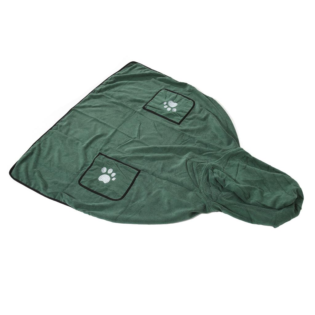 Dog Bathrobe Towel Super Absorbent Adjustable Pet Dog Drying Coat for Dog Cat Indoor Outdoor