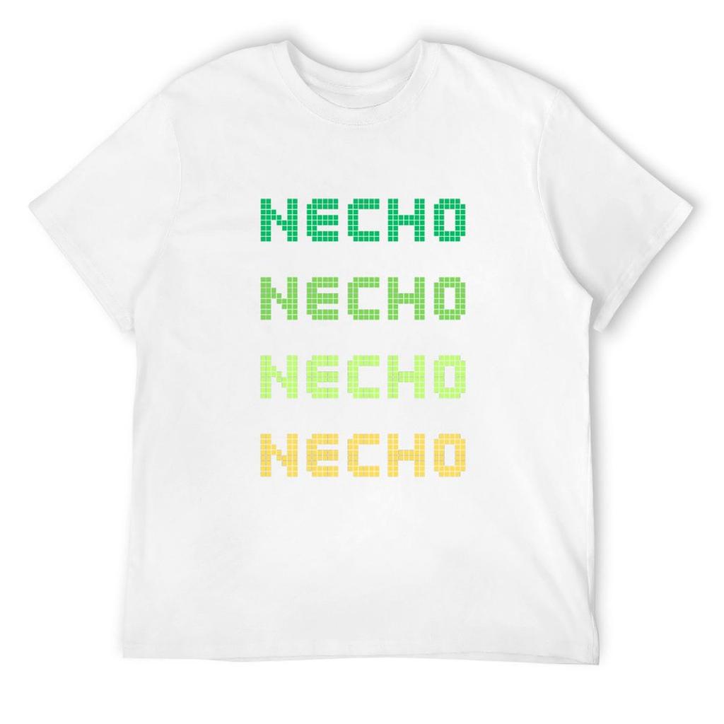 Necho pixel design T-Shirt anime animal prinfor boys rapper graphic tees plus sizes t shirt for men