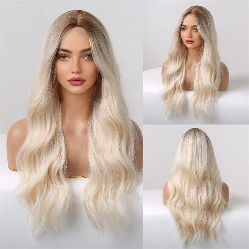 

Синтетические волосы Длинные парики с волной воды для женщин Натуральный пушистый кудрявый волнистый парик Косплей Хэллоуин Вечеринка Термостойкий