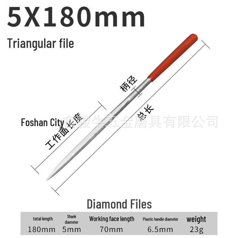 Diamond Grit Shaping Files Set: Electroplated Flat & Round Files for Woodworking