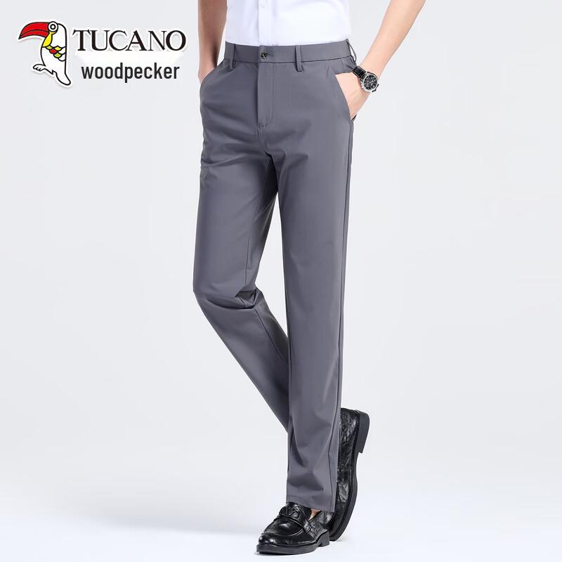 TUCANO Men s Business Casual Straight-Leg Trousers 32