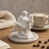 3D Printed Couple Sculpture, Kneeling Princess Carry Figurine, Romantic Art Resin Desk Decor, Unique Anniversary Birthday Gift for Couples, Fitness