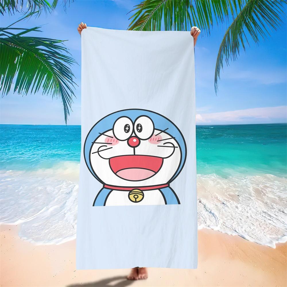 Cute Cartoon Character Printed Microfiber Beach Towel Quick Dry Soft Bath Towel For Kids Swimming