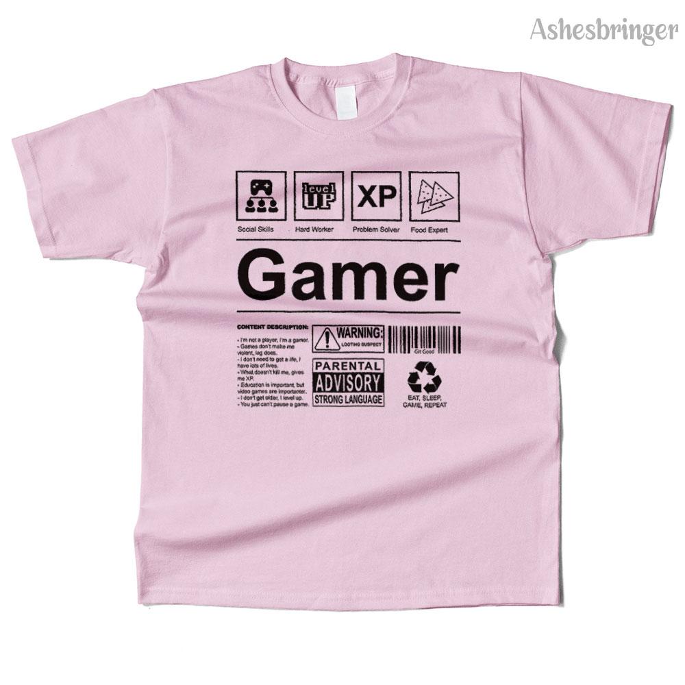 Mens Cotton I'm a Gamer Label Graphic High Quality T Shirt Street Casual Style Tee for Men and Women