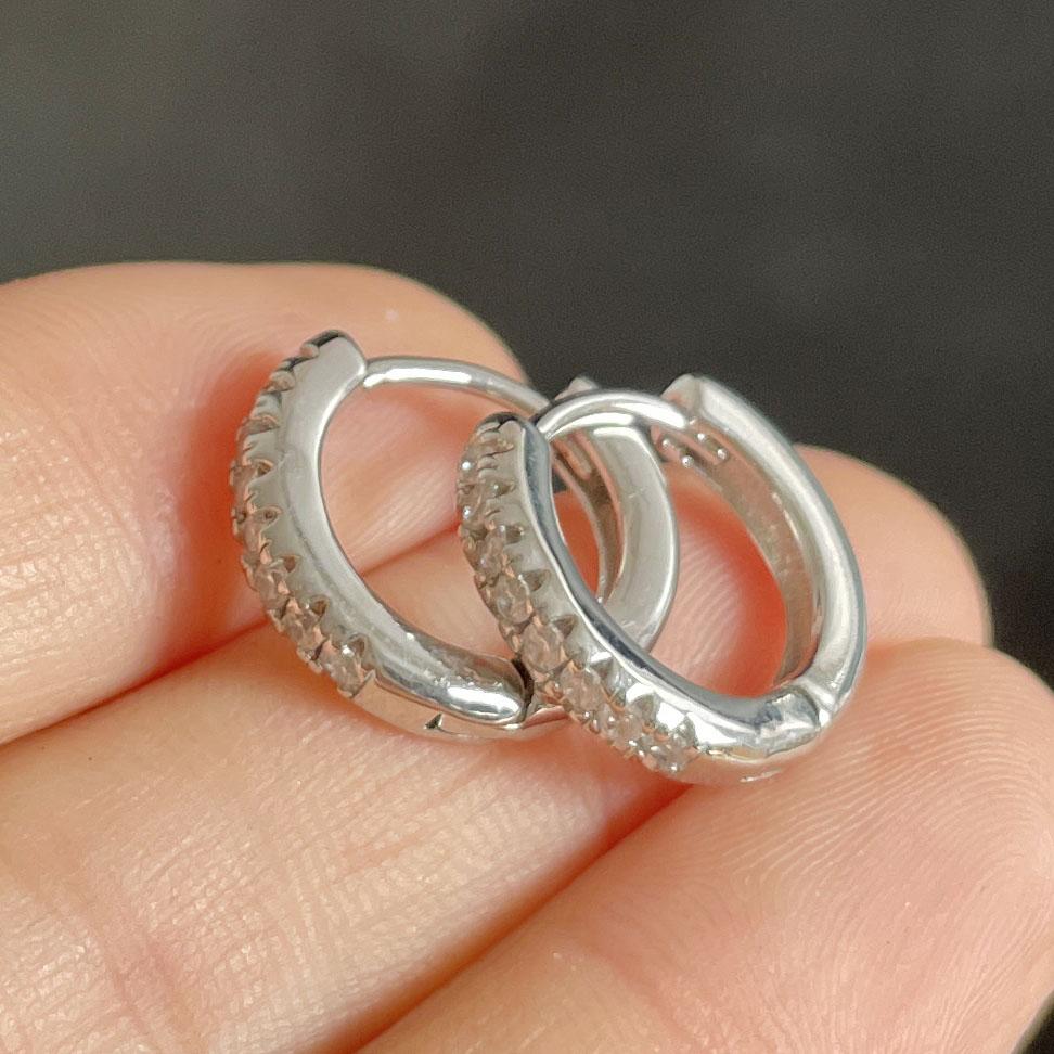 

925 Sterling Silver Earrings For Women Trendy Simple Zircon Earring Jewelry Prevent Allergy Party Christmas Accessories