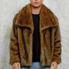 Cappotto in Eco-pelliccia Giacche Invernali da Uomo Antivento Peloso Lusso Collo a Revers Cappotti Giacca in Eco-pelliccia con Tasche Uomo Caldo Soffice Trench Giacche in Eco-pelliccia