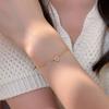 18K Gold Plated S925 Sterling Silver Heart Bubble Bracelet - Elegant Heart-Shaped Design for Women